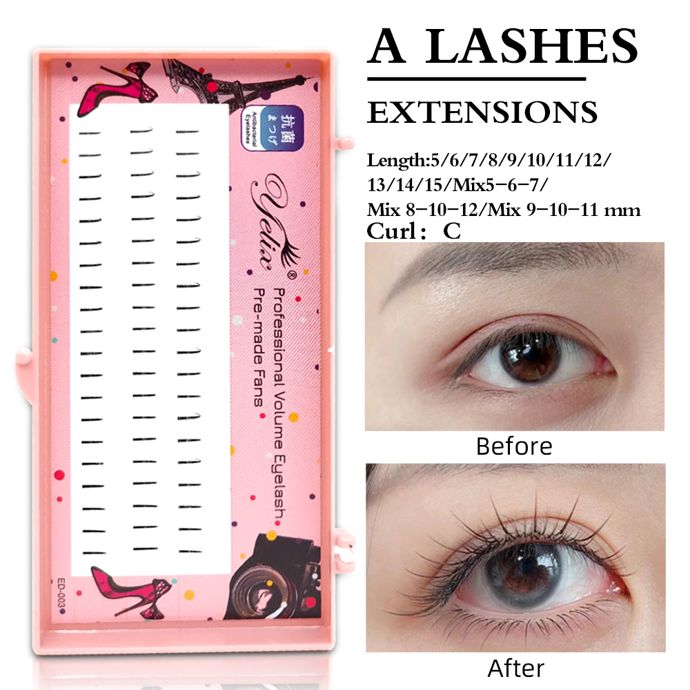 Eyelash Extension C Curl - ขนตาปลอม Yelix Natural Soft Individual Lashes