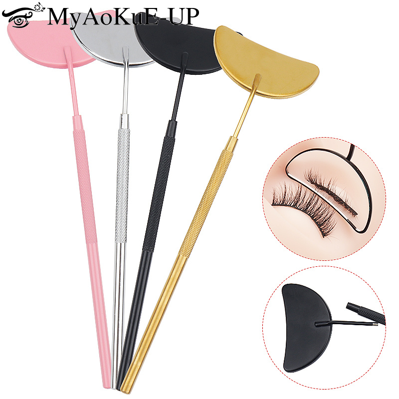 Eyelash Extension Jakarta - 1pcs Eyelash EXTENSION กระจกรูปดวงจันทร์สแตนเลสที่ถอดออกได้ Lash Lifting