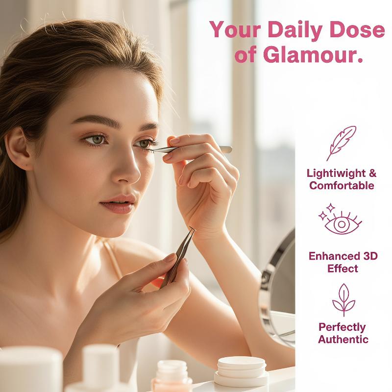 Lash Adhesive Glue - ชุดต่อขนตาล่างแบบคอมมิค 1 ชุด ขนตาปลอมแบบติดเองได้ ไม่ต้องใช้กาว ขนตาล่าง