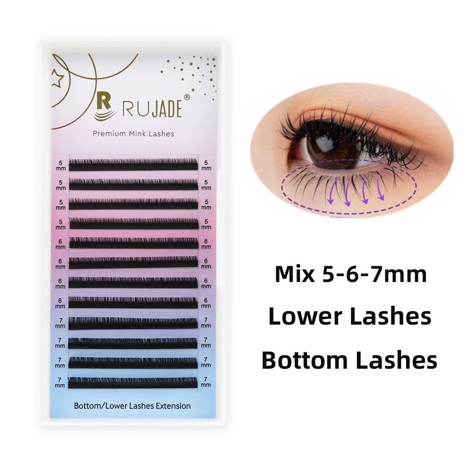Eyelash Extension C Curl - Lower Lashes ผสม 5 6 7