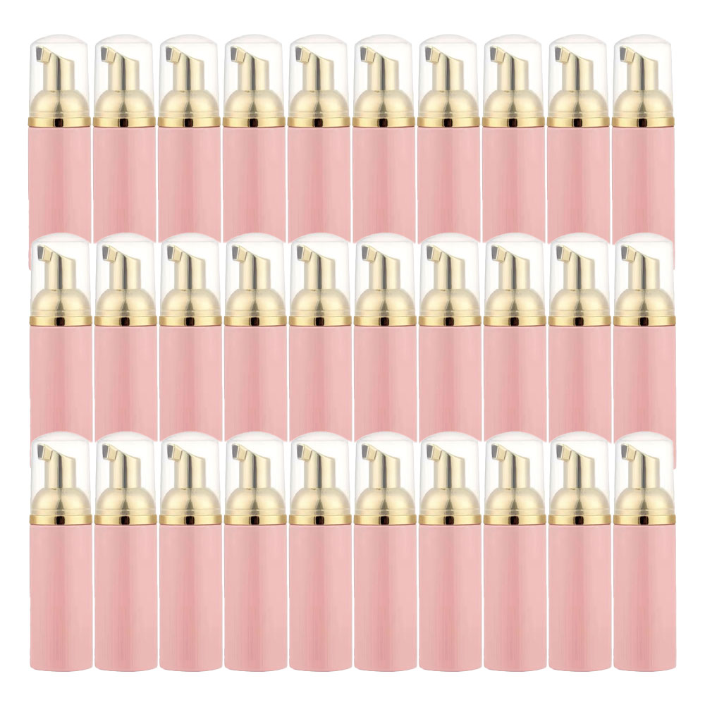 Refill Eyelash Extension - ขวดปั๊มโฟมพลาสติกแบบเติมได้ 60 มล. ป้องกันการรั่วซึม พร้อมชุดแปรงหวีทำความสะอาดขนตา อุปกรณ์ดูแลผิวสำหรับต่อขนตา