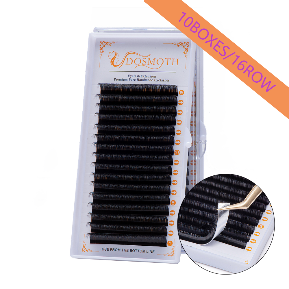 Individual Lash Tray - ขนตาปลอมสำหรับต่อขนตาปลอมขนตาปลอมขนมิ้งขนาด7-16มม. จำนวน10กล่อง16แถว7-16มม.
