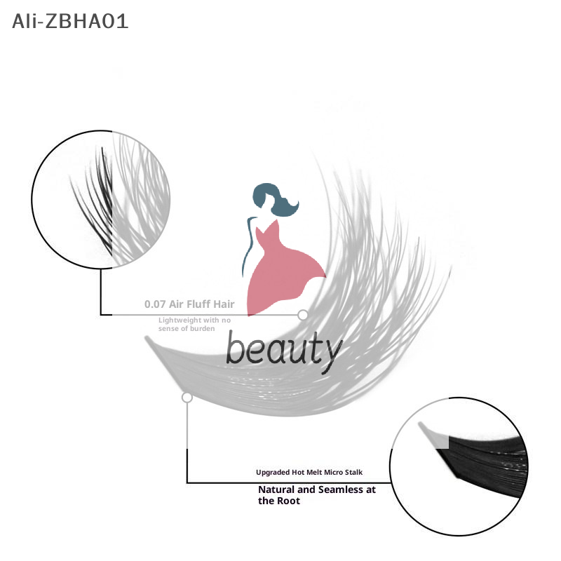 Individual Lash Tray - ขนตาปลอม 3 มิติ แบบมิงค์ ขนตาเส้นต่อเส้น ชุดต่อขนตา
