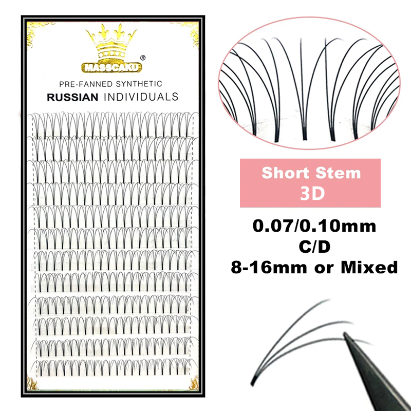 MASSCAKU Premade รัสเซียสั้นขน - Individual Lash Tray บทวิจารณ์และราคา