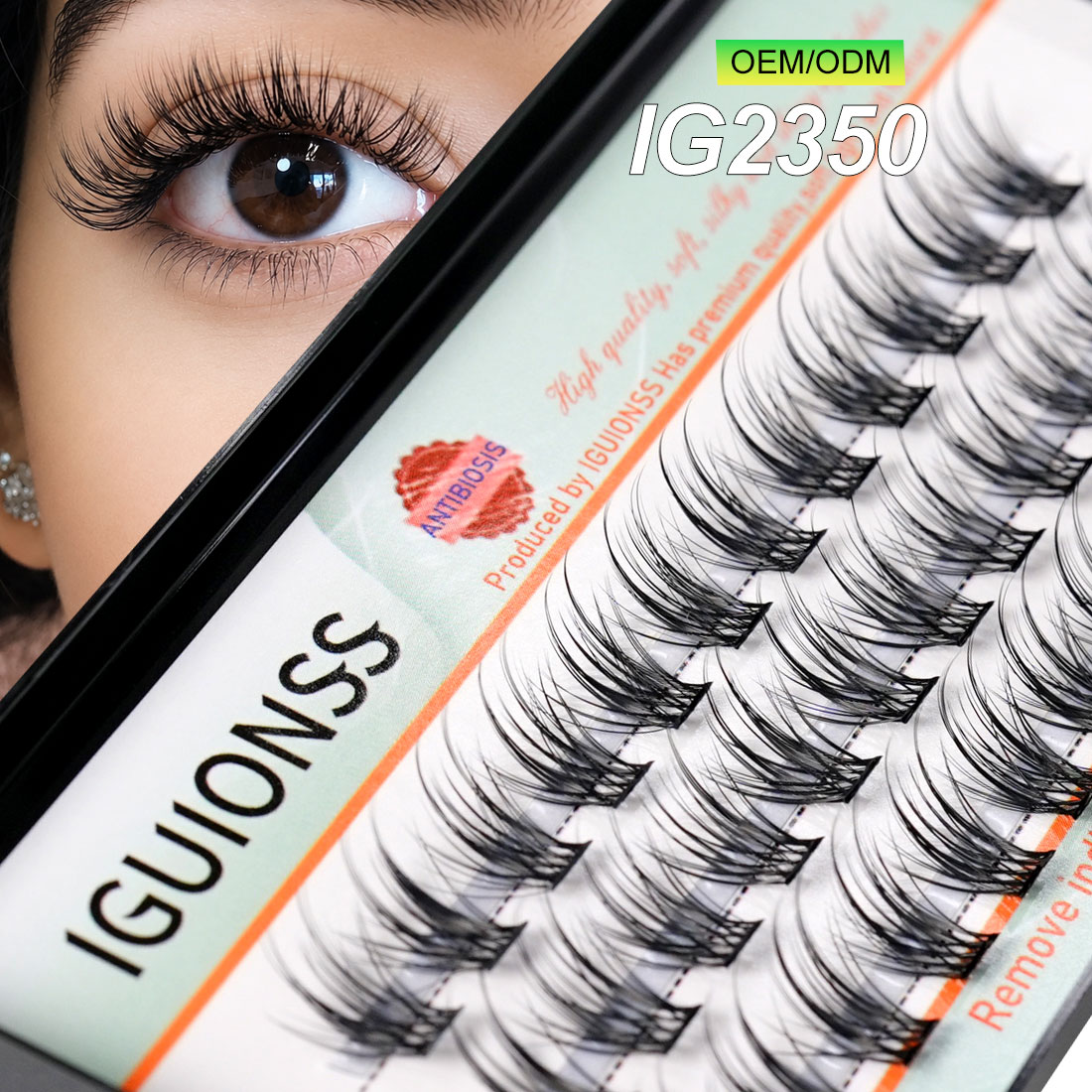 IGUIONSS OEM ODM Segmented Eye - Eyelash Extension Human Hair บทวิจารณ์และราคา