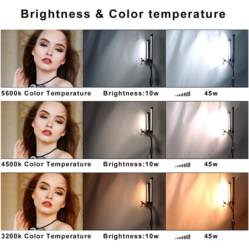 45W แขนคู่ LED เติมแสงความงามไ - Video Eyelash Extension บทวิจารณ์และราคา