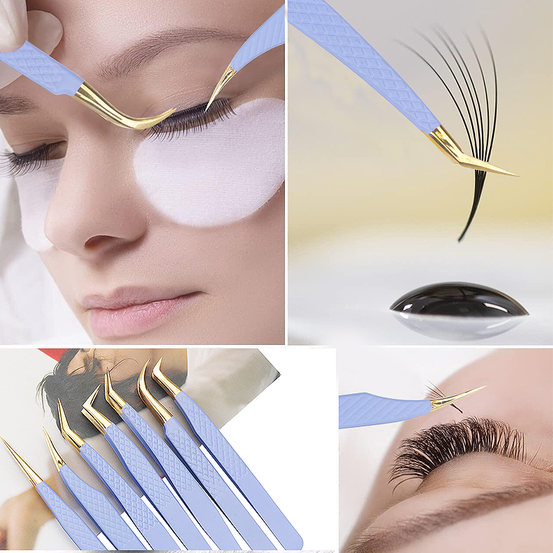 แหนบต่อขนตาสแตนเลสสีม่วง แหนบห - Refill Eyelash Extension บทวิจารณ์และราคา