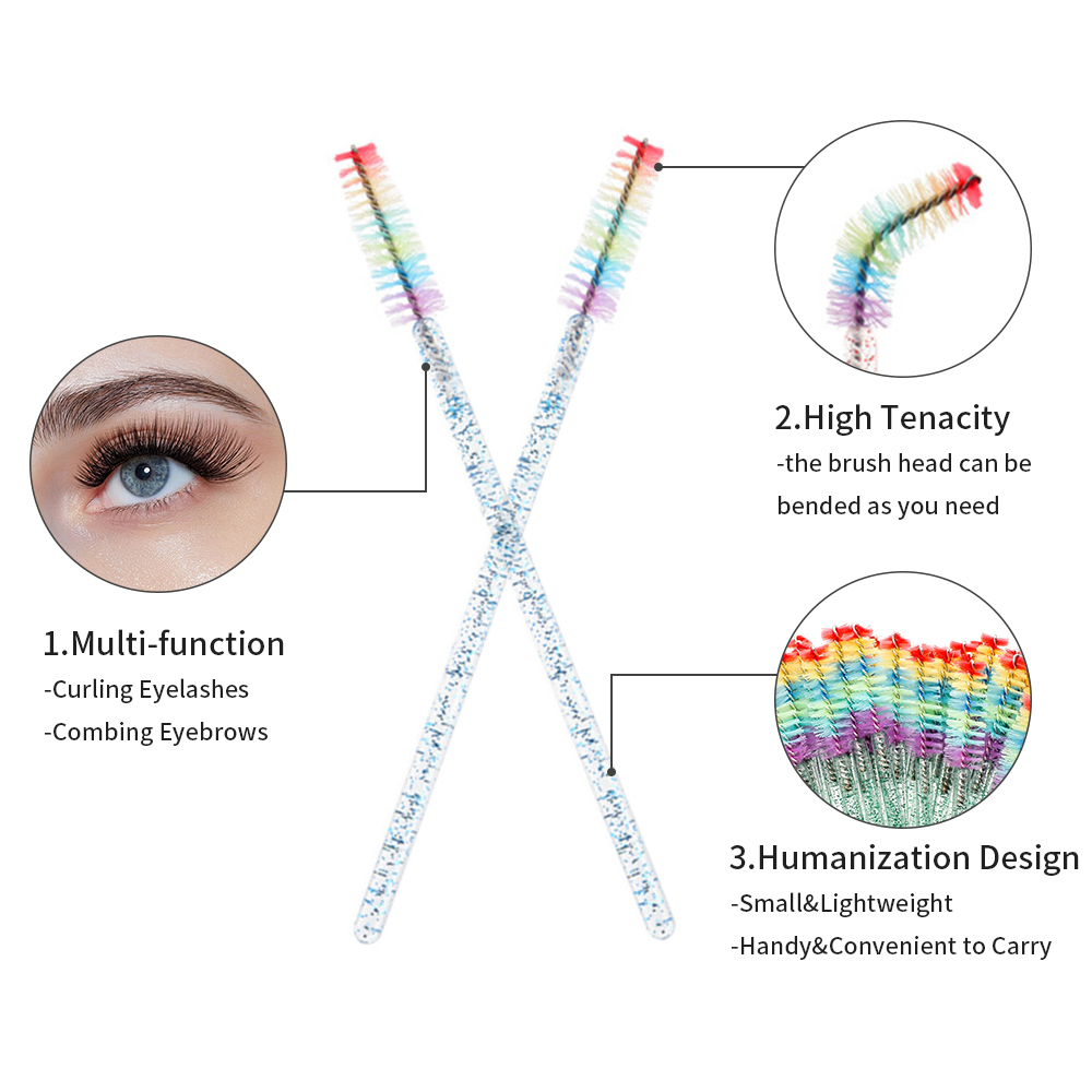 แปรงแต่งขนตาคริสตัลสีรุ้ง 50 ช - Eyelash Extension Jakarta บทวิจารณ์และราคา