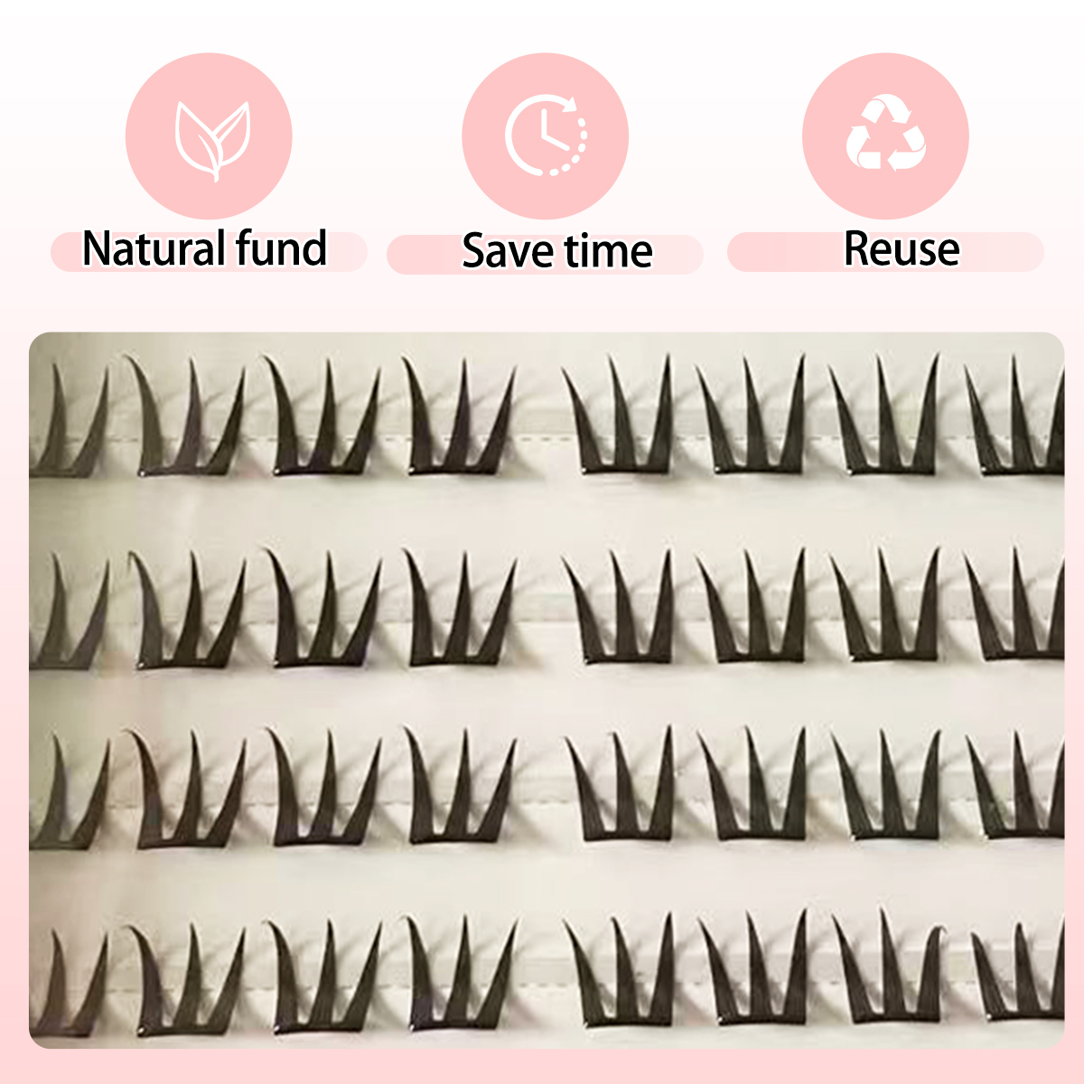 ขนตาปลอมแบบติดง่าย ไม่ต้องใช้ก - Eyelash Extension Human Hair บทวิจารณ์และราคา