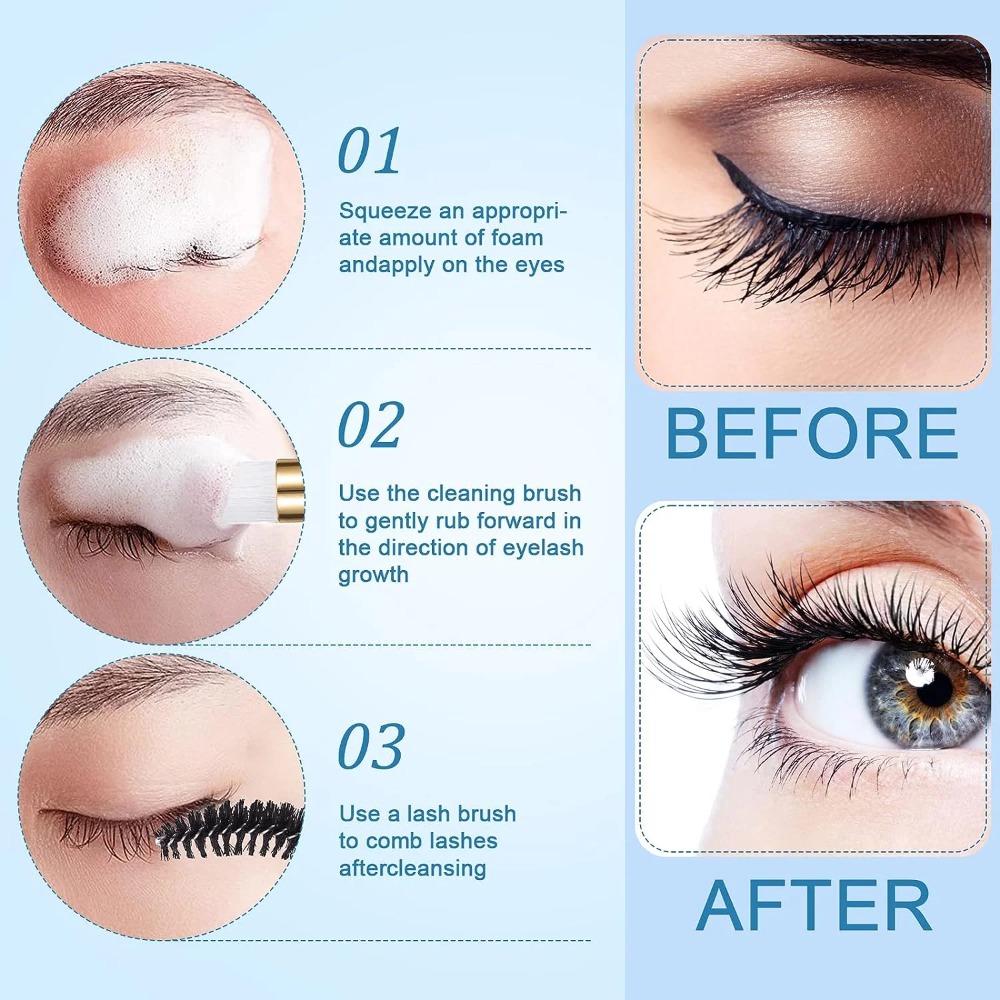 ขวดปั๊มโฟมพลาสติกแบบเติมได้ 60 - Refill Eyelash Extension บทวิจารณ์และราคา