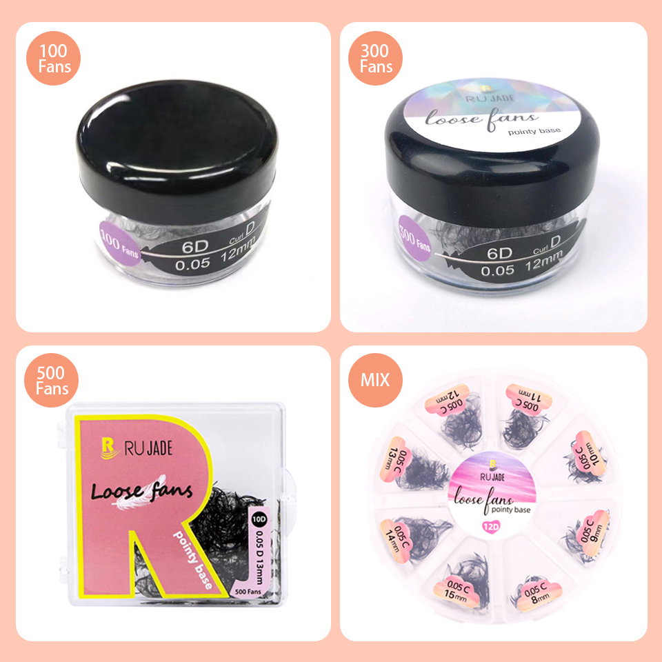 RuJade ขนตาปลอมสำหรับตัวต่อขนต - Eyelash Extension Human Hair บทวิจารณ์และราคา